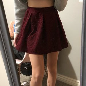red flowy skirt